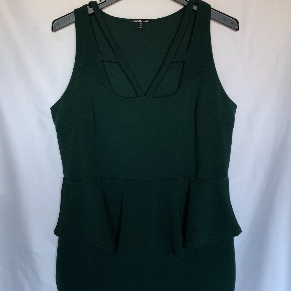 Dark Teal Peplum Dress